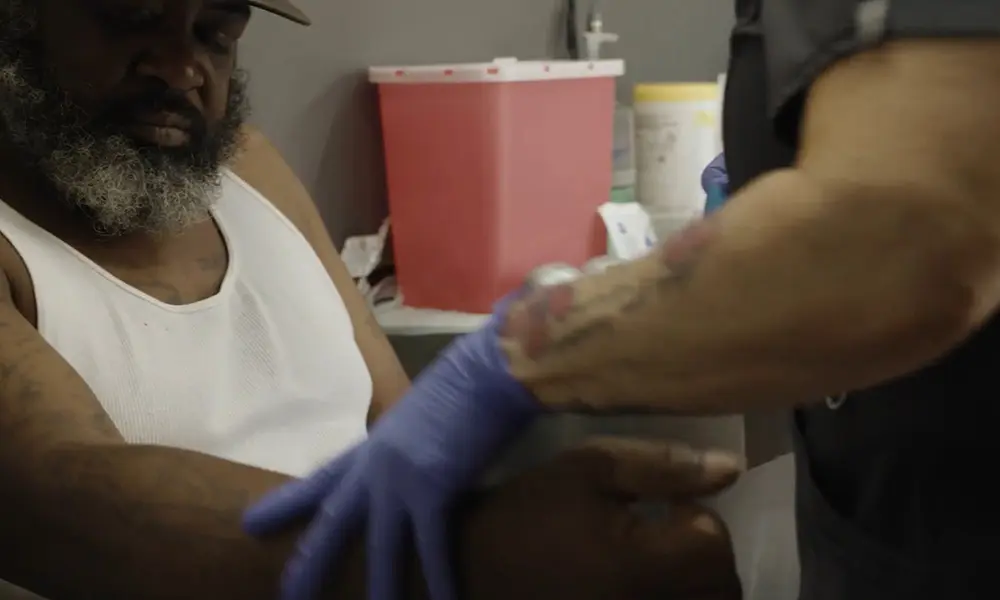 brad at a future of medicine community health screening